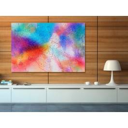 Taniec galaktyk - nowoczesny obraz na płótnie - 120x80 cm