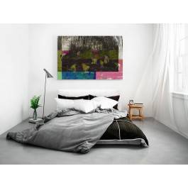 Sianokłosy - nowoczesny obraz do sypialni - 120x80 cm Sianokłosy - nowoczesny obraz do sypialni - 120x80 cm