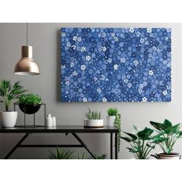 Chabrowe wzgórza - nowoczesny obraz do salonu - 120x80 cm Chabrowe wzgórza - nowoczesny obraz do salonu - 120x80 cm
