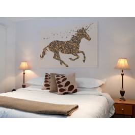 Złoty róg - nowoczesny obraz na płótnie - 120x80 cm