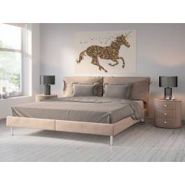 Złoty róg - nowoczesny obraz na płótnie - 120x80 cm