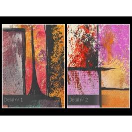 W ogniu miejskich świateł - nowoczesny obraz na płótnie - 120x80 cm