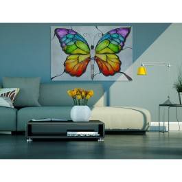 Amorficzna transformacja - nowoczesny obraz na płótnie - 120x80 cm