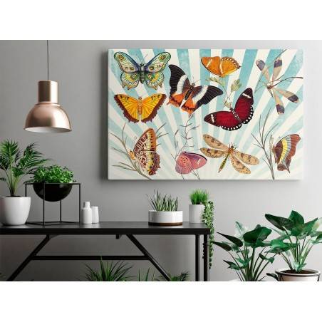 Atlas motyli - nowoczesny obraz na płótnie - 120x80 cm