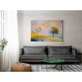 Jesienny sad - nowoczesny obraz na płótnie - 120x80 cm Jesienny sad - nowoczesny obraz na płótnie - 120x80 cm