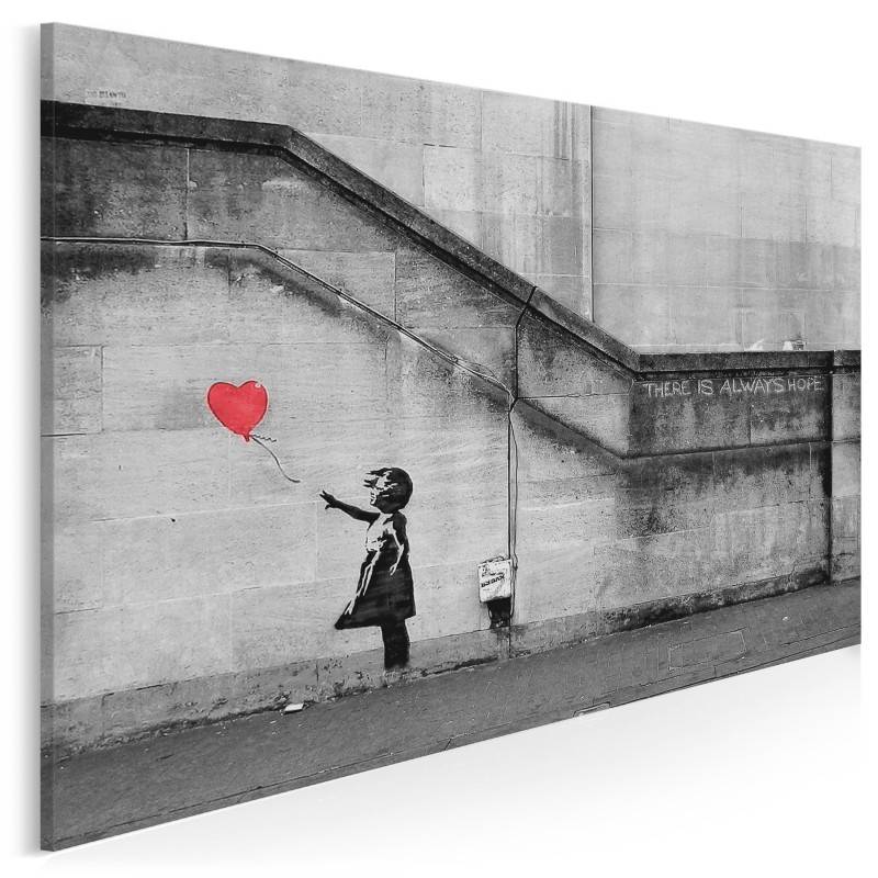 Banksy - Dziewczynka - nowoczesny obraz na płótnie Banksy - Dziewczynka - nowoczesny obraz na płótnie