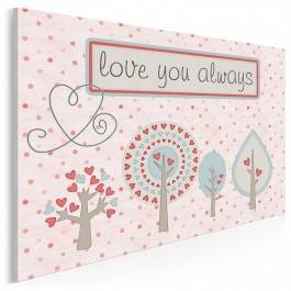 Love you always - nowoczesny obraz na płótnie - 120x80 cm Love you always - nowoczesny obraz na płótnie - 120x80 cm