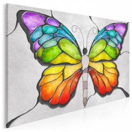 Amorficzna transformacja - nowoczesny obraz na płótnie - 120x80 cm