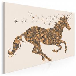 Złoty róg - nowoczesny obraz na płótnie - 120x80 cm