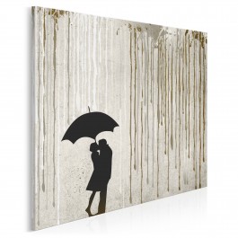 Miłosna enklawa - nowoczesny obraz na płótnie - 80x80 cm