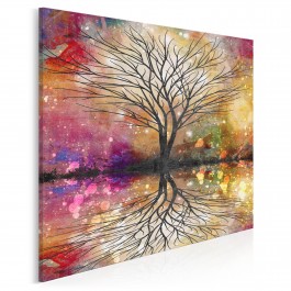 Leśne przepowiednie - nowoczesny obraz na płótnie - 80x80 cm