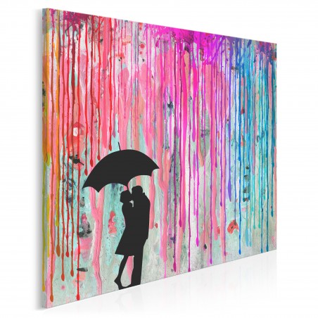 Miłosny azyl - nowoczesny obraz na płótnie - 80x80 cm
