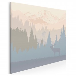 Serce Skandynawii - nowoczesny obraz na płótnie - 80x80 cm Serce Skandynawii - nowoczesny obraz na płótnie - 80x80 cm