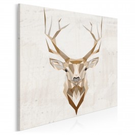 Jeleń szlachetny - nowoczesny obraz na płótnie - 80x80 cm