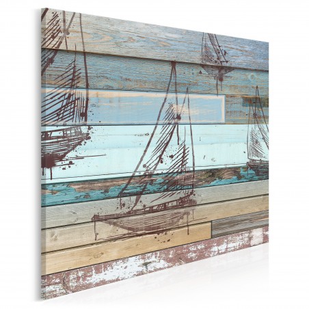 Wiatr w żagle - nowoczesny obraz na płótnie - 80x80 cm