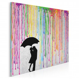 Miłosny skafander - nowoczesny obraz na płótnie - 80x80 cm