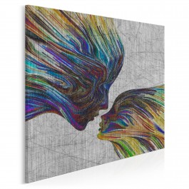 Taniec żywiołów - nowoczesny obraz na płótnie - 80x80 cm