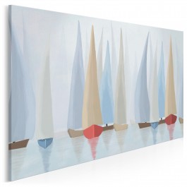 Błękitne regaty - nowoczesny obraz na płótnie - 120x80 cm