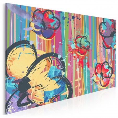 Bukiet optymizmu - nowoczesny obraz na płótnie - 120x80 cm