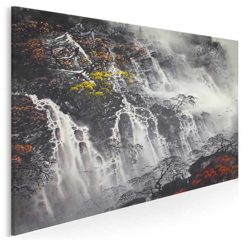 Wodospad pereł - nowoczesny obraz na płótnie - 120x80 cm