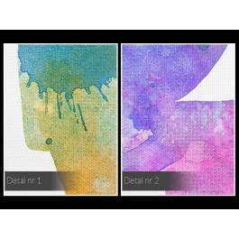 Akwarelowa miłość - nowoczesny obraz na płótnie - 50x70 cm