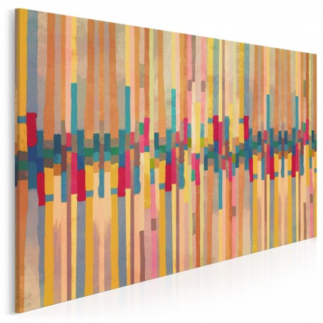 Tęczowa piosenka - nowoczesny obraz na płótnie - 120x80 cm