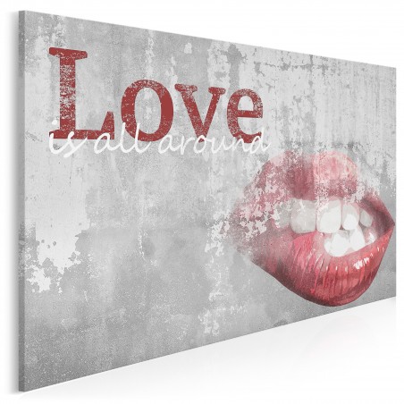Love is all around - nowoczesny obraz na płótnie - 120x80 cm
