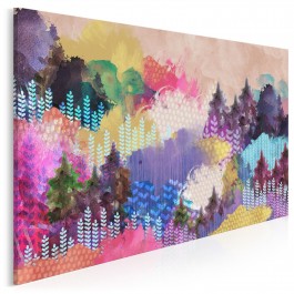 Dolina tęczy - nowoczesny obraz na płótnie - 120x80 cm