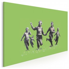 Banksy - Happy SWAT team - nowoczesny obraz na płótnie - 120x80 cm Banksy - Happy SWAT team - nowoczesny obraz na płótnie - 120x80 cm