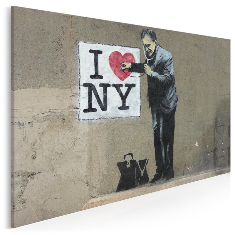 Banksy - I love NY - nowoczesny obraz na płótnie Banksy - I love NY - nowoczesny obraz na płótnie
