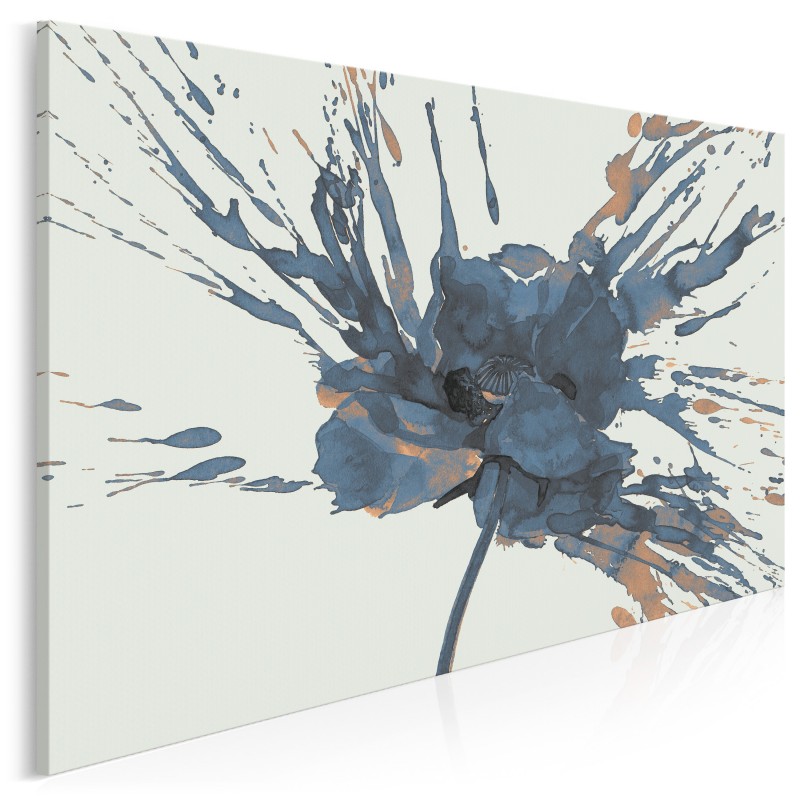 Żarliwość błękitu - nowoczesny obraz na płótnie - 120x80 cm