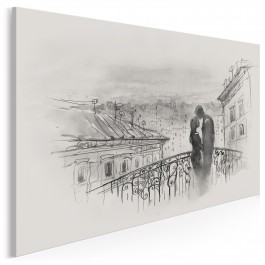Most miłości - nowoczesny obraz na płótnie - 120x80 cm