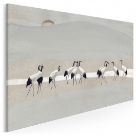 Bractwo żurawi - nowoczesny obraz na płótnie - 120x80 cm