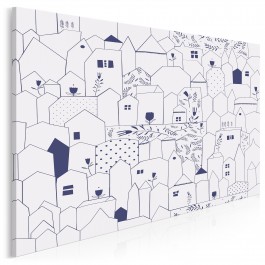 Ulicówka - nowoczesny obraz na płótnie - 120x80 cm