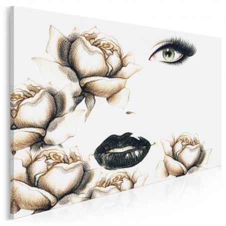 Herbaciana dama - nowoczesny obraz na płótnie - 120x80 cm