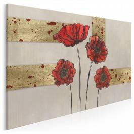 Wytworne maki - nowoczesny obraz do salonu - 120x80 cm