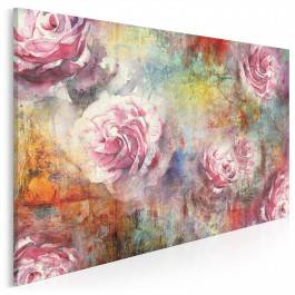 Różany zakątek - nowoczesny obraz na płótnie - 120x80 cm