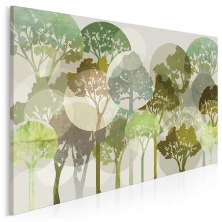 Migotliwe zielenie - nowoczesny obraz na płótnie - 120x80 cm