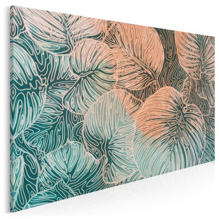 Monstera deliciosa - nowoczesny obraz do sypialni - 120x80 cm