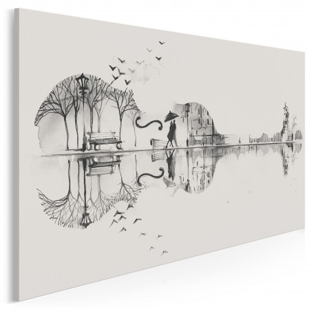 Akordy uczuć - nowoczesny obraz na płótnie - 120x80 cm