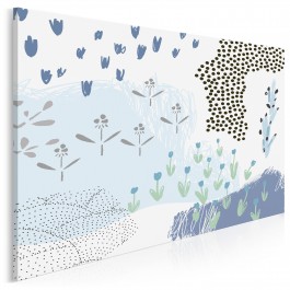 Nad modrą rzeką - nowoczesny obraz na płótnie - 120x80 cm