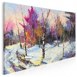 Mroźna ścieżka - nowoczesny obraz do salonu - 120x80 cm Mroźna ścieżka - nowoczesny obraz do salonu - 120x80 cm