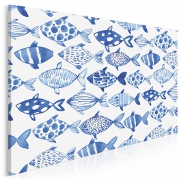 Błękitna ławica - nowoczesny obraz na płótnie - 120x80 cm Błękitna ławica - nowoczesny obraz na płótnie - 120x80 cm