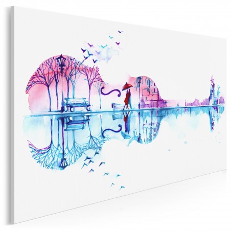 Muzyka serc - nowoczesny obraz na płótnie - 120x80 cm