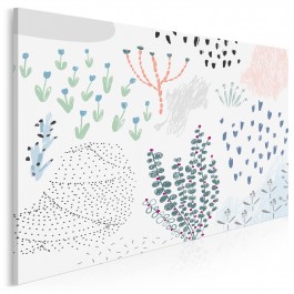 Kwiecista łąka - nowoczesny obraz do sypialni - 120x80 cm