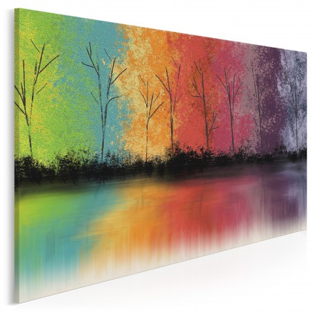 Po drugiej stronie tęczy - nowoczesny obraz na płótnie - 120x80 cm