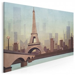 Spokój nad Sekwaną - nowoczesny obraz na płótnie - 120x80 cm