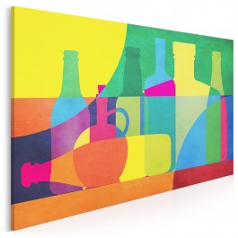 Butelki i karafki - nowoczesny obraz na płótnie - 120x80 cm
