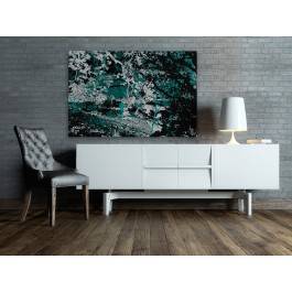 W cieniu turkusowego drzewa - nowoczesny obraz na płótnie - 120x80 cm