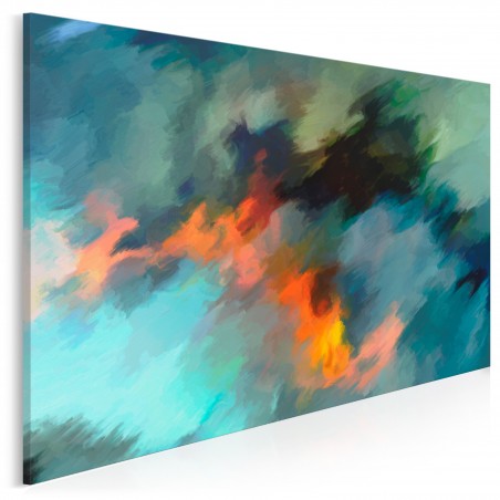 Płomienie na wietrze - nowoczesny obraz na płótnie - 120x80 cm